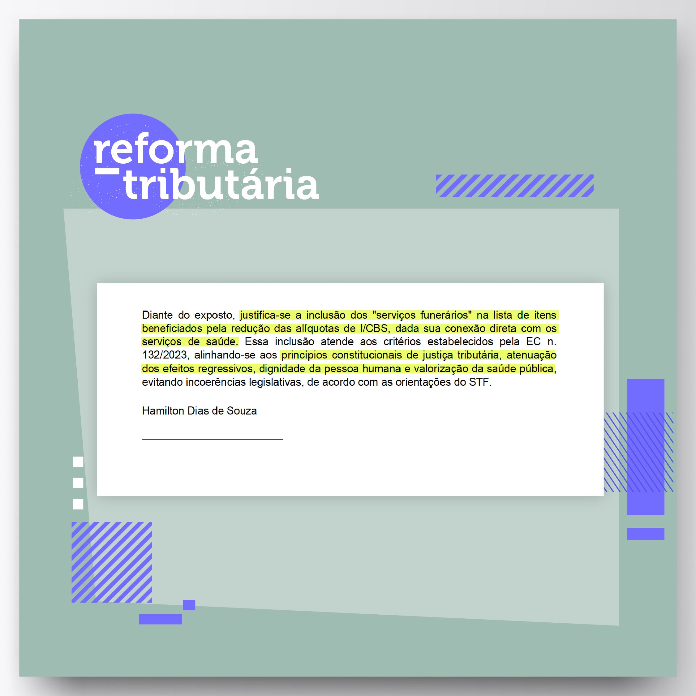 Artigo: A constitucionalidade da inclusão dos serviços funerários no regime  diferenciado previsto para o setor de saúde