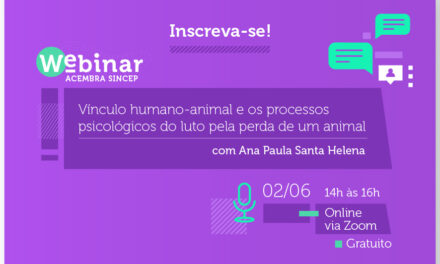Webinar Gratuito |  Vínculo humano-animal e os processos psicológicos do luto pela perda de um animal